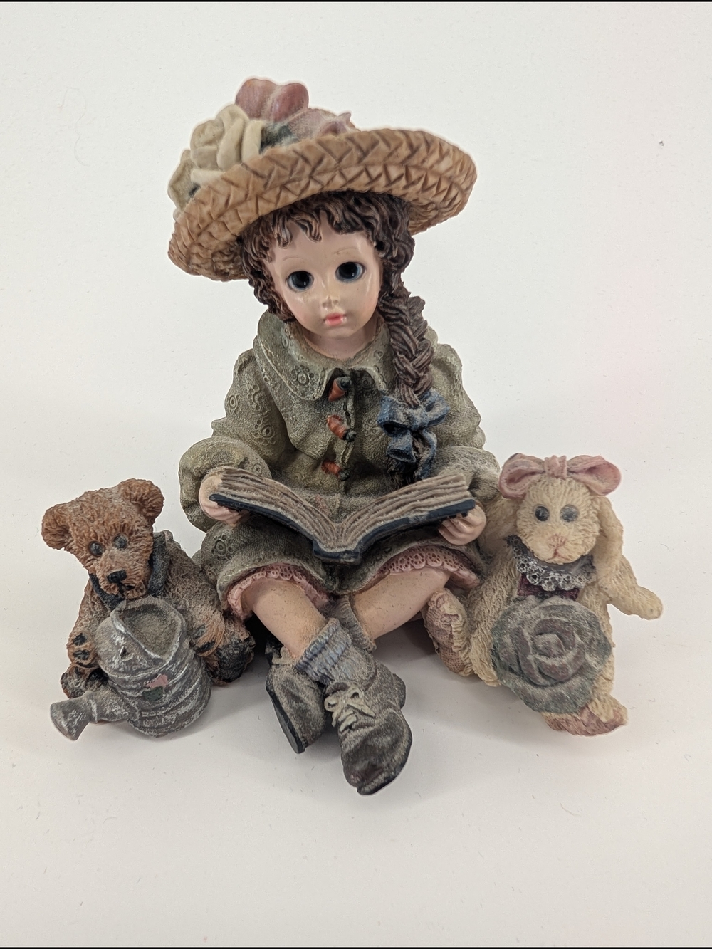 Boyds Bears figurine from The Dollstone Collection entitled "Julia with Emmy Lou